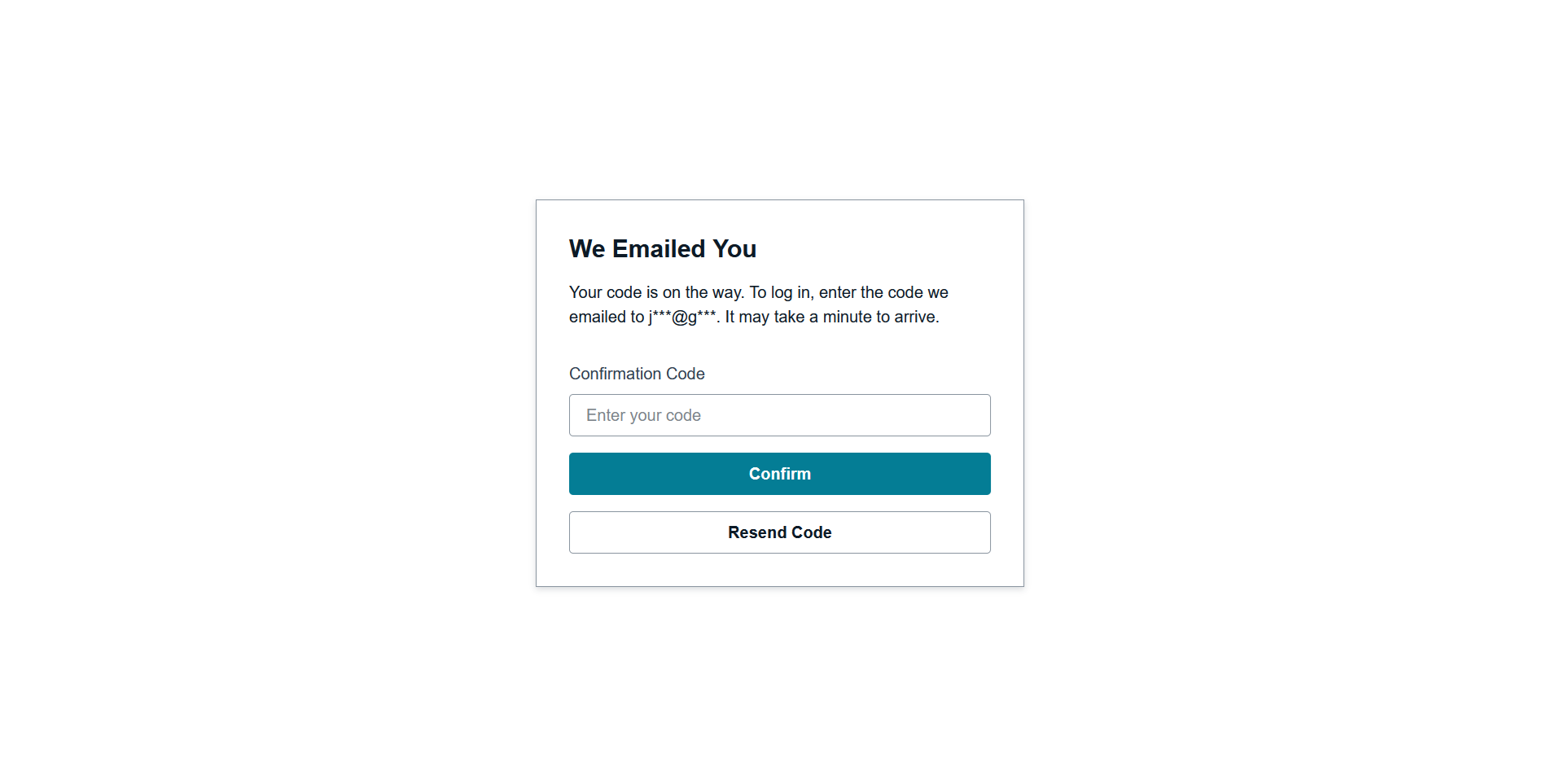 Authenticator Confirmation