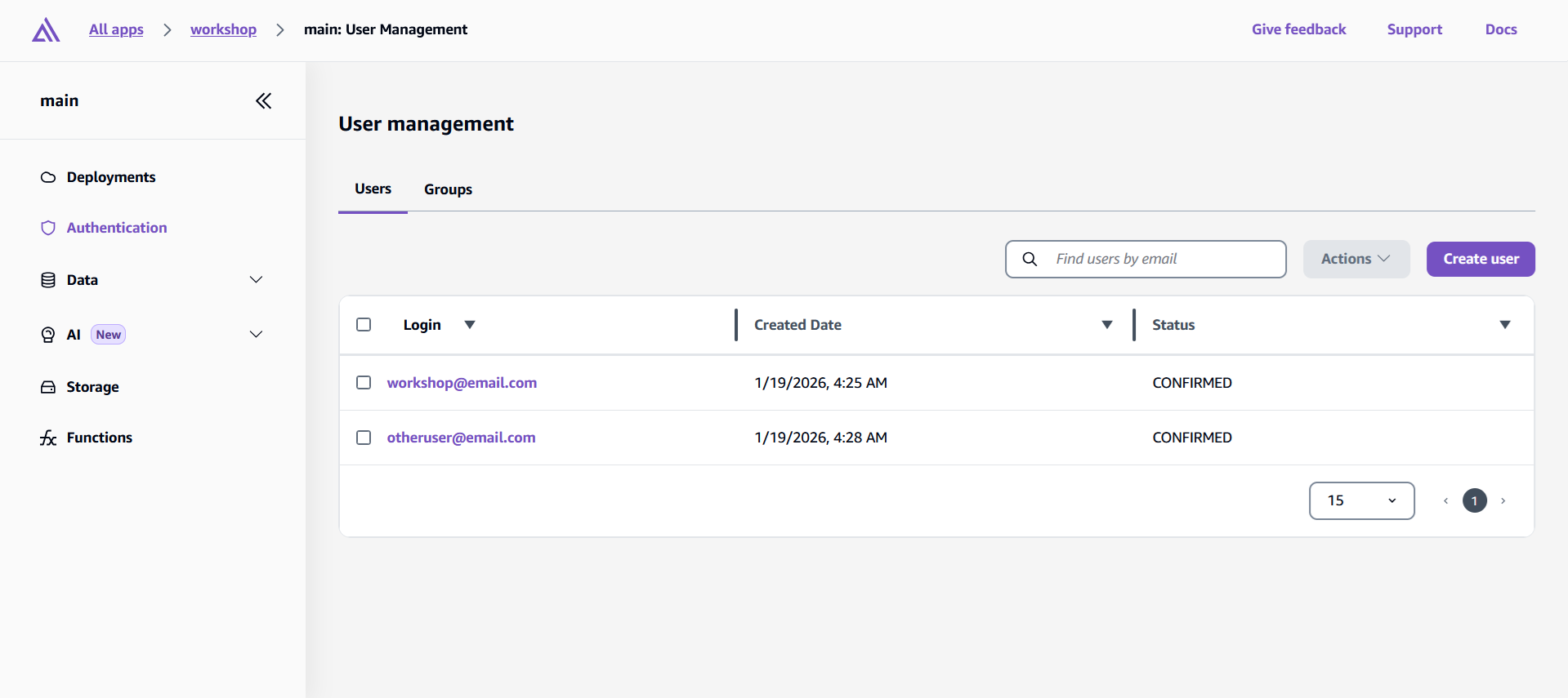 User Management Dashboard